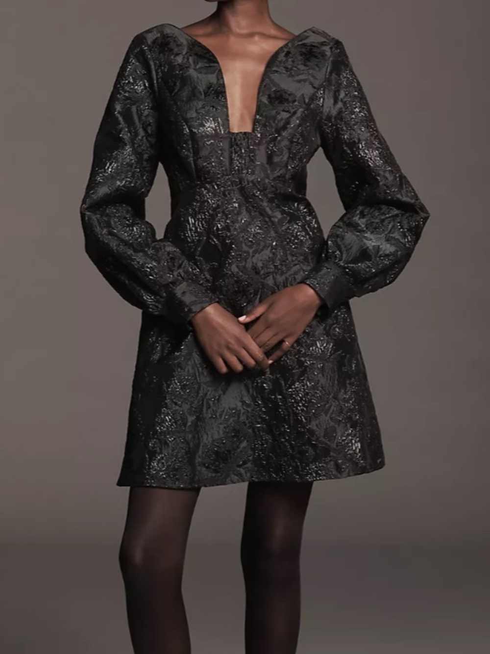 Anthropologie Maeve NEW Jacquard Babydoll Mini Dress